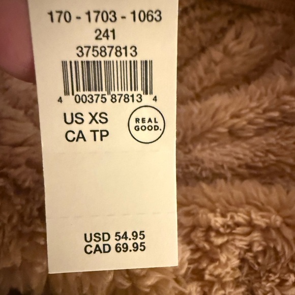 Aerie brown Teddy high waist fluffy fleece jogger pants comfy cozy lounge XS NWT - Picture 9 of 9